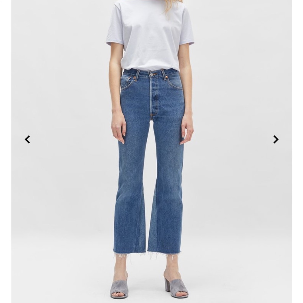 Re/Done Levi’s High Rise Flare Crop jean